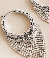Metal Mesh Hoop Earring