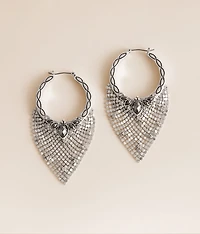 Metal Mesh Hoop Earring