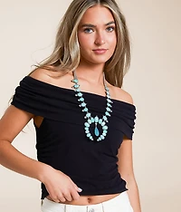 Statement Squash Blossom Necklace