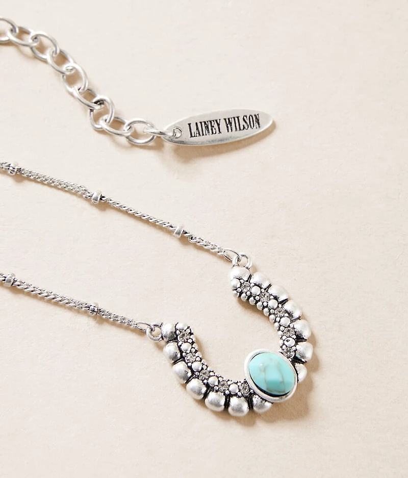 Turquoise Horseshoe Necklace