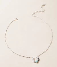 Turquoise Horseshoe Necklace