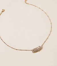 Glitz Feather Necklace