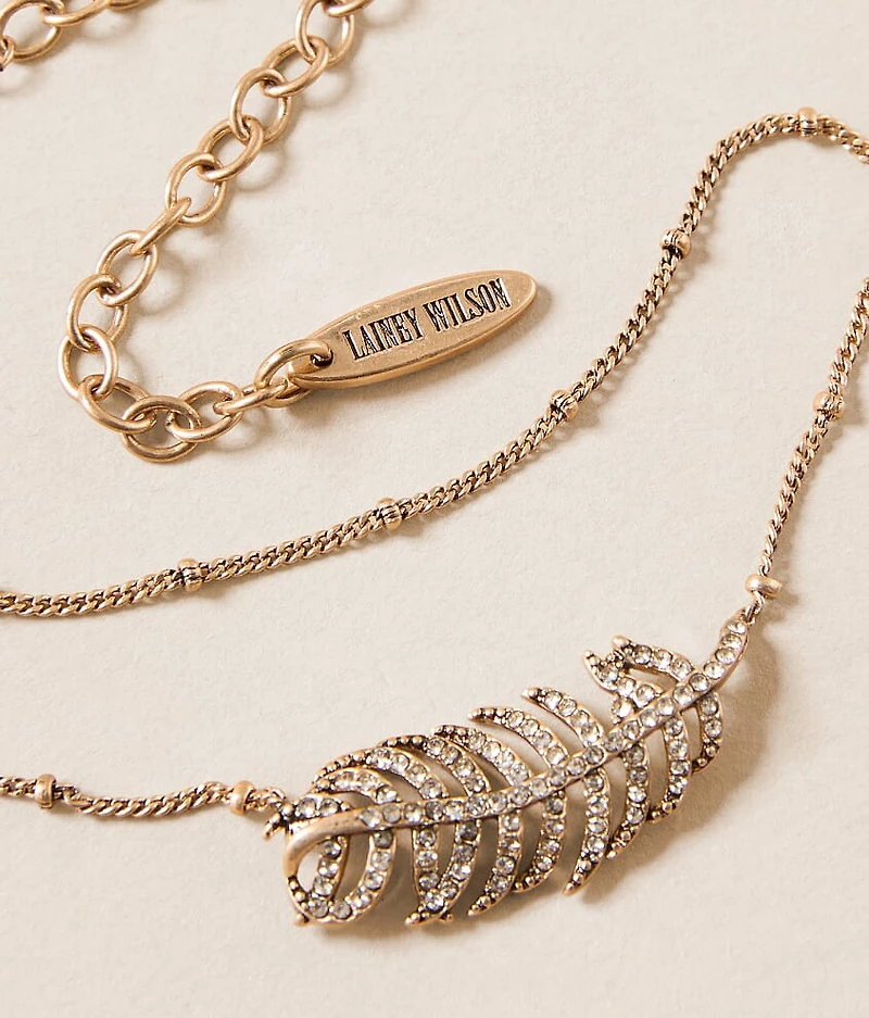 Glitz Feather Necklace