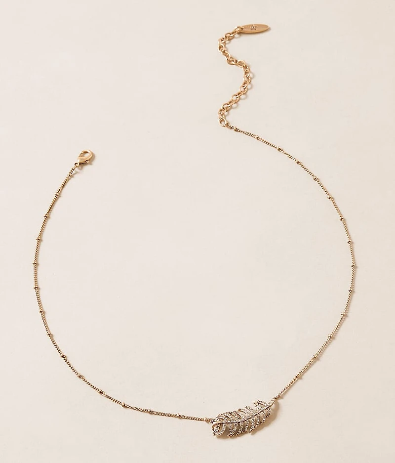 Glitz Feather Necklace