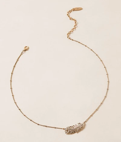 Glitz Feather Necklace