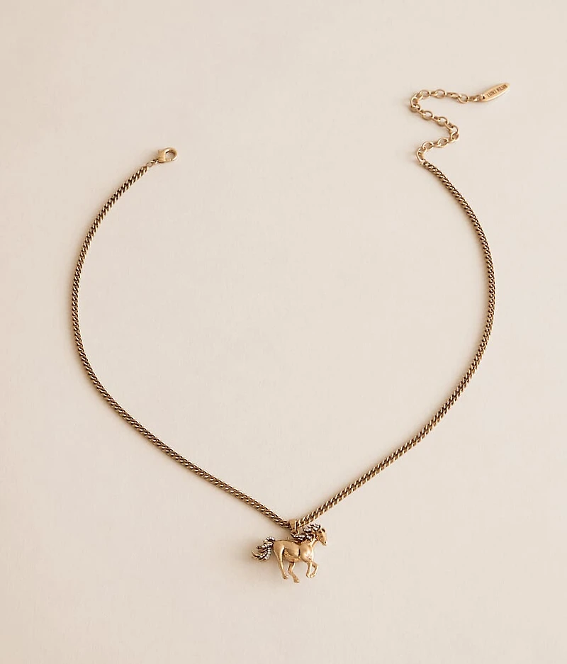 Pave Horse Necklace