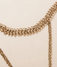 Fringe Lariat Choker Necklace