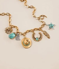 Western Statement Charm Necklace