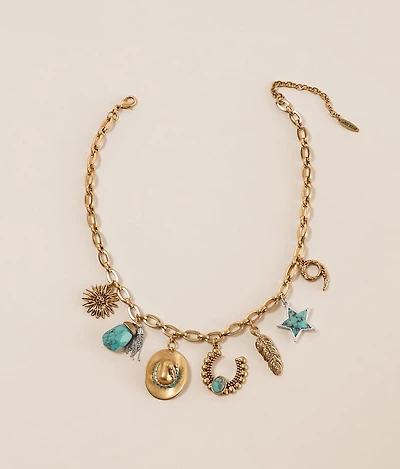 Western Statement Charm Necklace