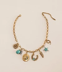 Western Statement Charm Necklace