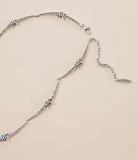 Pave Barb Wire Necklace