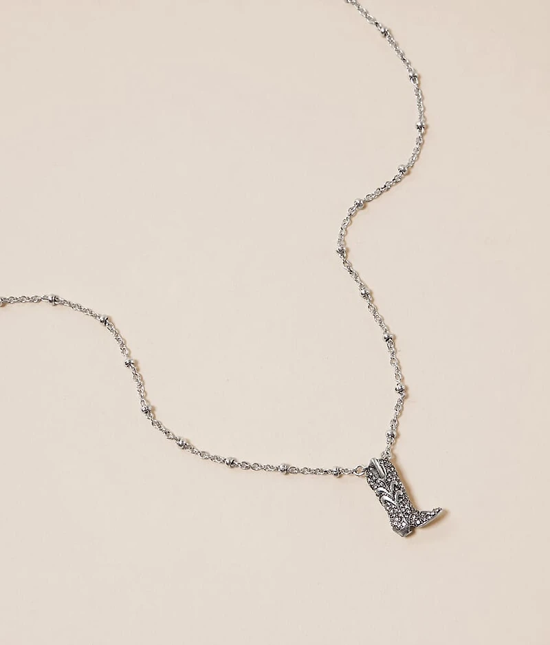 Pave Boot Necklace