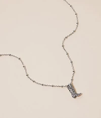 Pave Boot Necklace