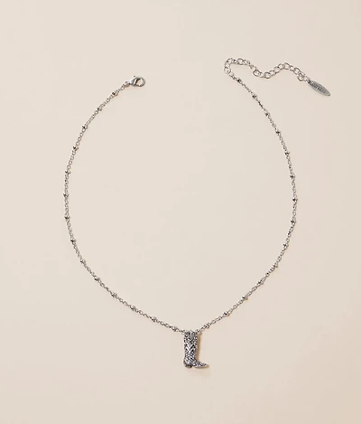 Pave Boot Necklace