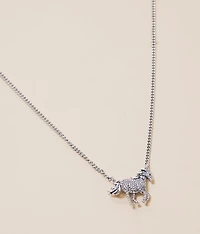 Pave Horse Necklace
