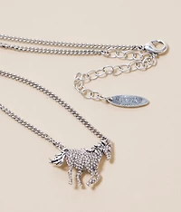 Pave Horse Necklace