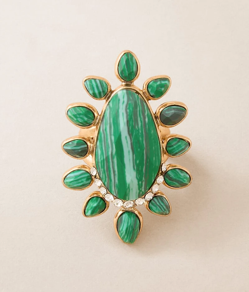 Stone Cluster Stretch Ring