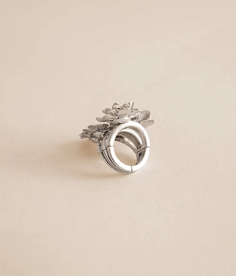 Statement Flower Cluster Ring