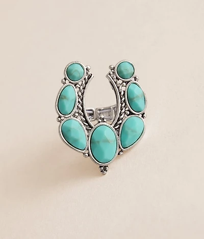 Turquoise Horseshoe Ring