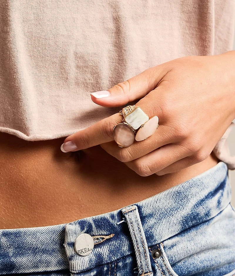 Statement Stone Cluster Ring