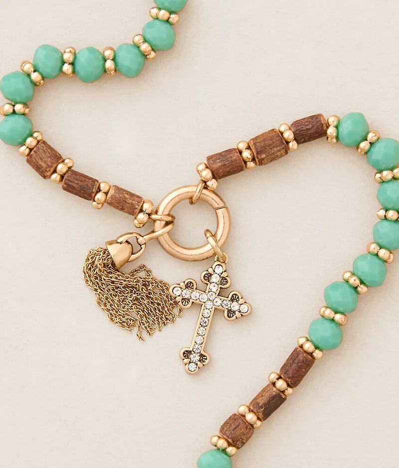 Cross Fringe Boot Bracelet