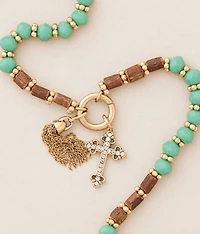 Cross Fringe Boot Bracelet