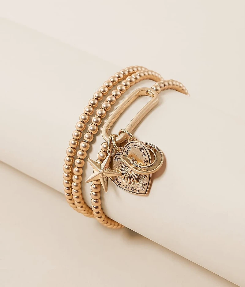 3 Pack Charm Bracelet Set