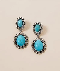 Double Turquoise Stone Earring