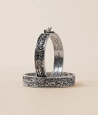 Engraved Hoop Earring