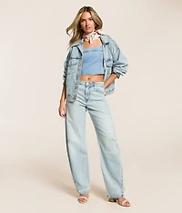 Premium Jadine Rhinestone Denim Tank Top