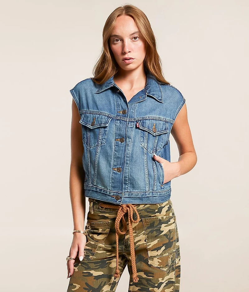 Premium Shrunken 90s Denim Vest