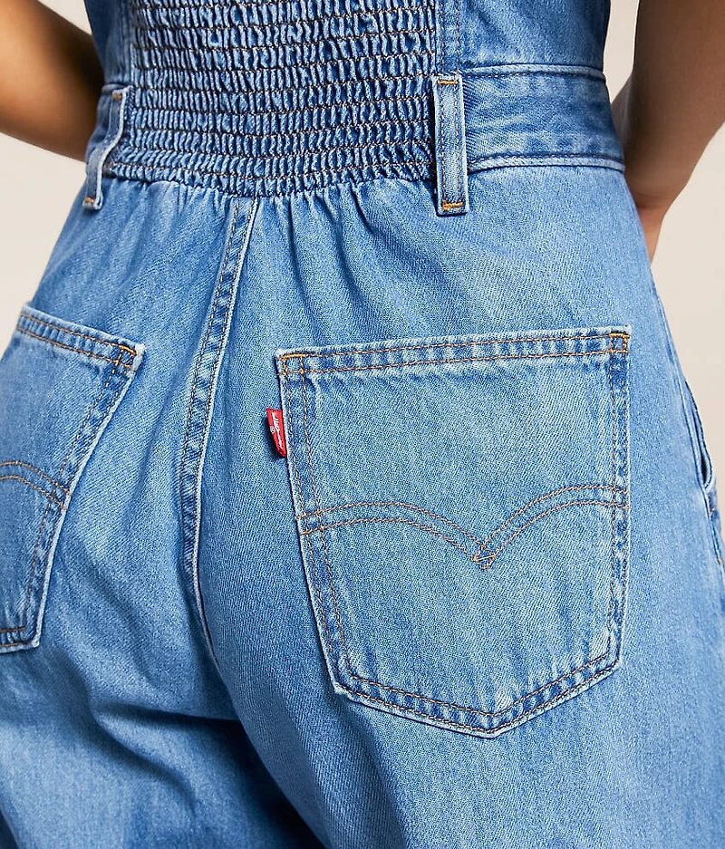 Bustier Denim Jumpsuit