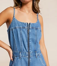 Bustier Denim Jumpsuit