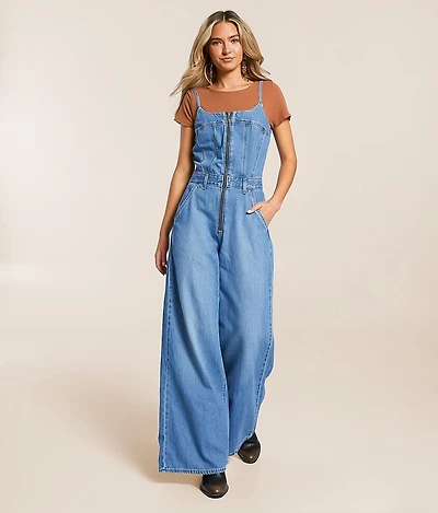 Bustier Denim Jumpsuit