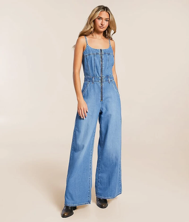 Bustier Denim Jumpsuit
