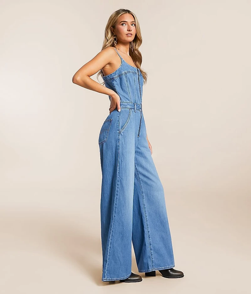 Bustier Denim Jumpsuit