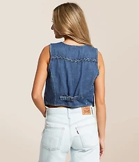Premium Braided Denim Vest