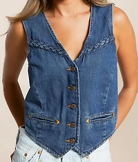 Premium Braided Denim Vest
