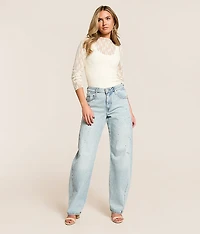 Premium Baggy Dad Barrel Rhinestone Jean