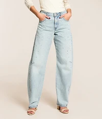 Premium Baggy Dad Barrel Rhinestone Jean