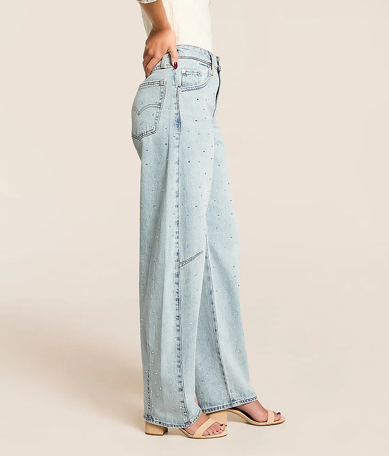 Premium Baggy Dad Barrel Rhinestone Jean