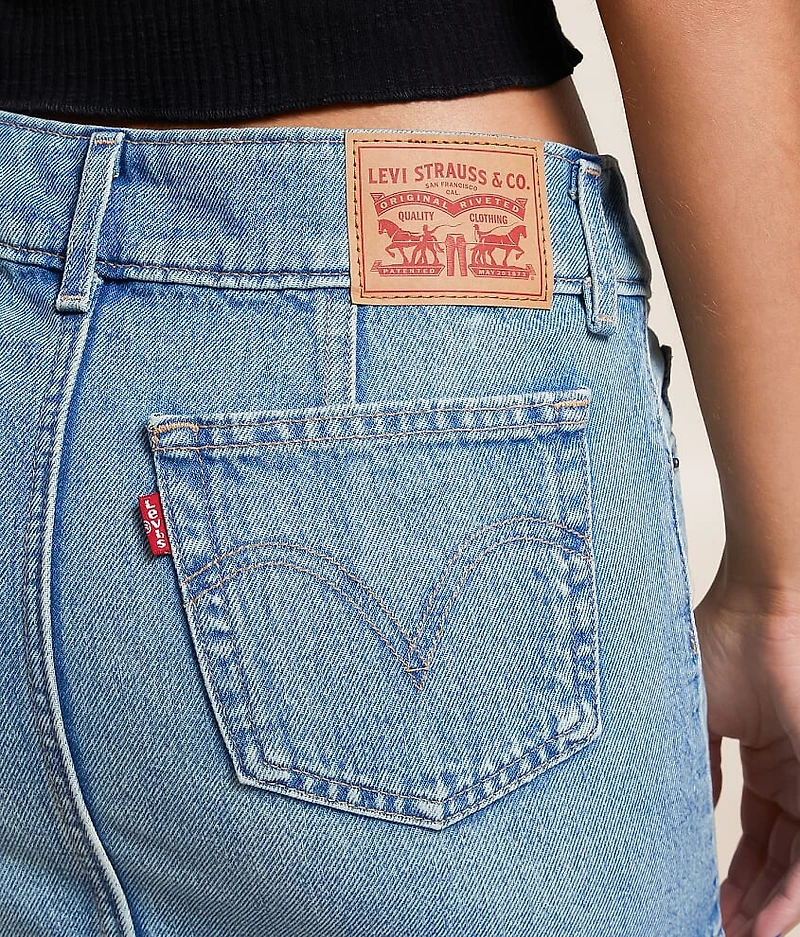 Superlow Denim Mini Skirt
