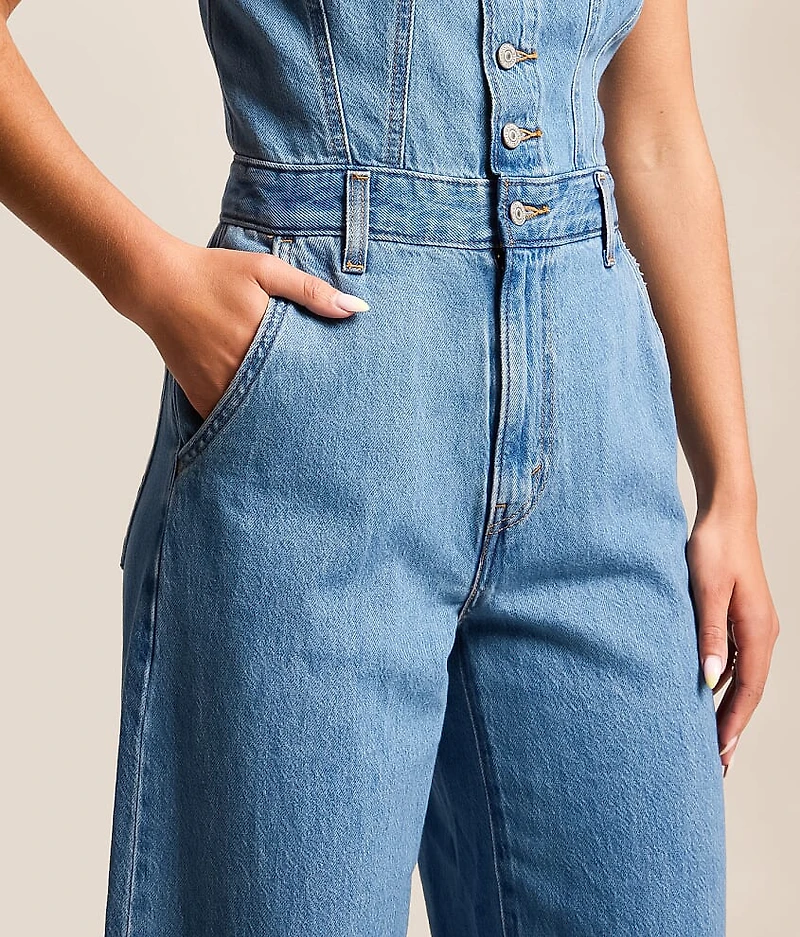 Audra Seamed Denim Jumpsuit