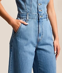 Audra Seamed Denim Jumpsuit