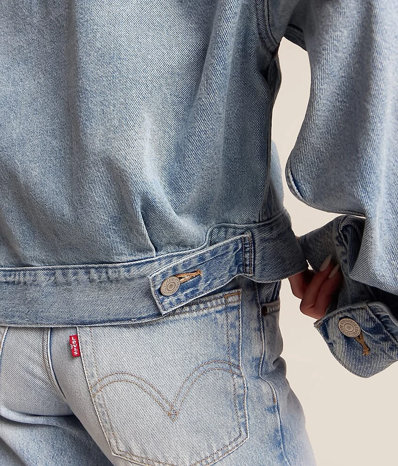 Premium Loose Cropped Trucker Jacket