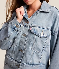 Premium Loose Cropped Trucker Jacket