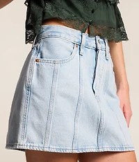 Seamed Icon Denim Mini Skirt