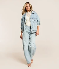 Premium 90s Denim Rhinestone Trucker Jacket