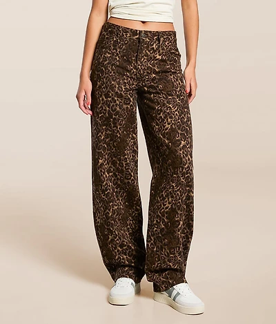 Baggy Cheetah Dad Jean