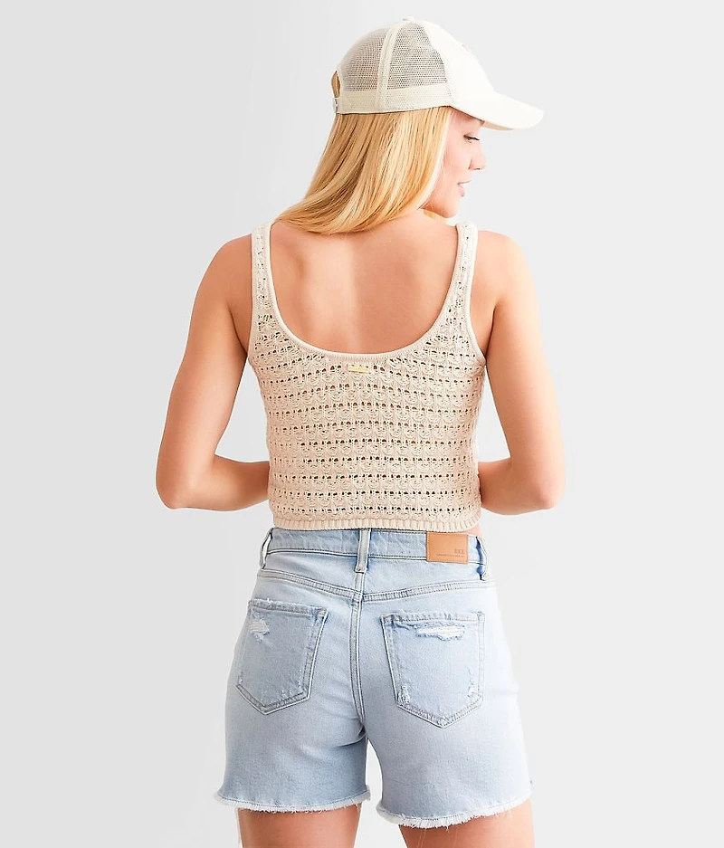 Hot Shot Cropped Sweater Tank Top